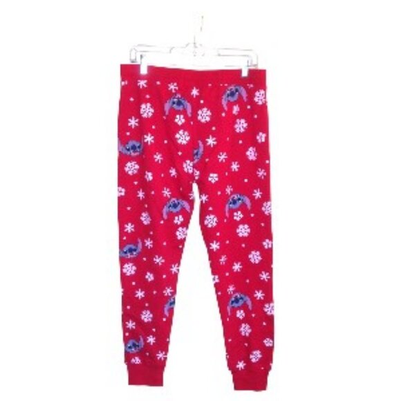 Disney Stitch Jogger Lounge Pants Large (11-13) Red - Picture 2 of 5